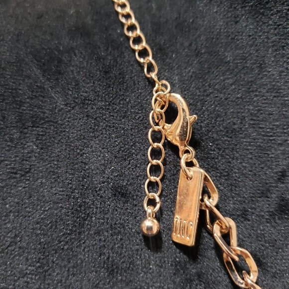 INC Women's Gold Tone Rhinestone Statement Dangle Bib Necklace - Picture 5 of 7